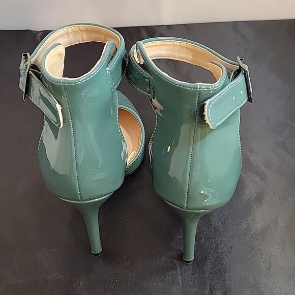 BRAND NEW LINK WOMEN"S FASHION ANKLE STRAP BUCKLE SLIP ON POINTED TOE SHOE - Picture 9 of 15